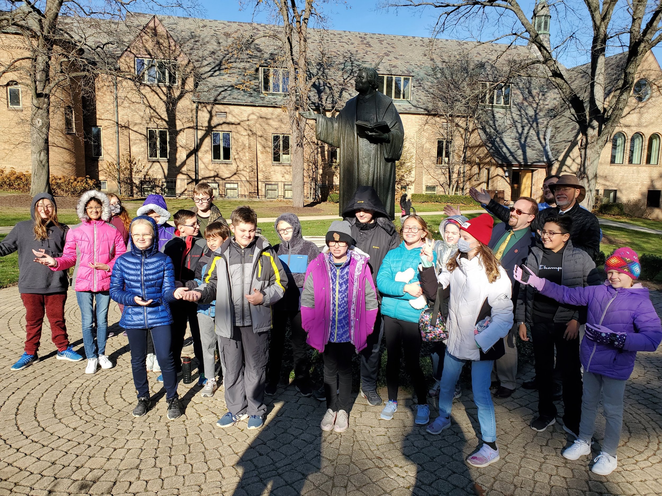 Students on a class field trip
